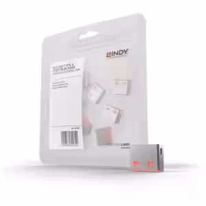 LINDY 40460 USB-A Port Blocker Locks Pink 10 Pack
