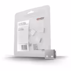 LINDY 40464 USB-A Port Blocker Extra Locks White 10 Pack
