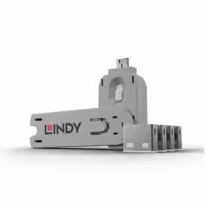 LINDY 40454 USB-A Port Blocker Kit White 4 Pack