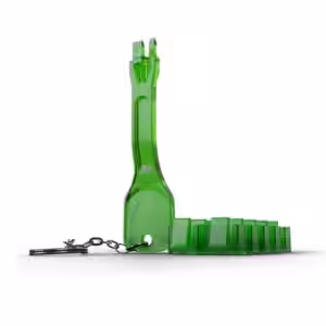 LINDY RJ45 Port Blocker Green with 1 Key 10 Pack