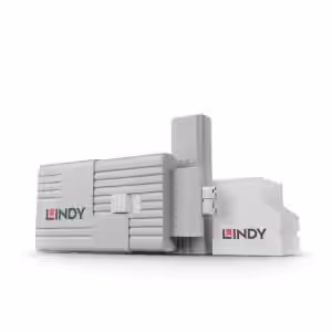 LINDY SD Port Blocker White with Key 4 Pack
