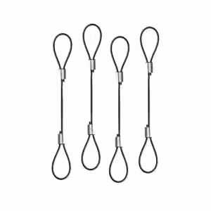 LINDY 40774 Cable Adapter Tethers Black Pack of 4