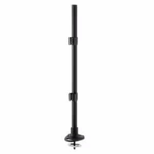 LINDY Black Modular Desktop Mounting System 700mm Pole with Desk Clamp and Grommet