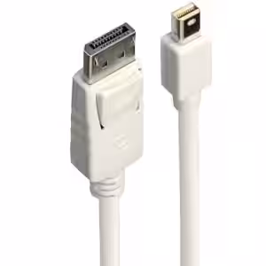 LINDY 3m Mini DisplayPort to DisplayPort Cable, White, DP 1.2