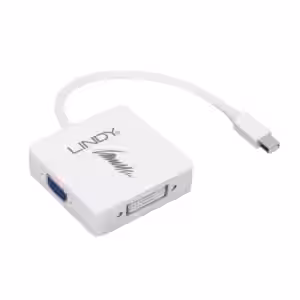 LINDY 41035 Mini DisplayPort 1.2 to HDMI VGA DVI-D Active Adapter Converter