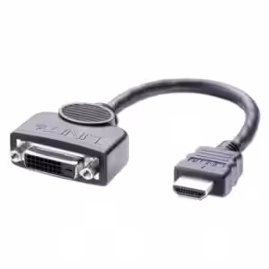 LINDY 41227 DVI-D Female to HDMI Male Adapter Cable 0.2m