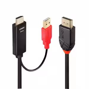LINDY 1m Active HDMI to DisplayPort Adapter Cable 4k30Hz