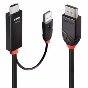 Lindy 41499 HDMI to DisplayPort Adapter Cable 2m 4K60Hz
