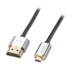 LINDY CROMO Slim 0.5m High Speed HDMI to Micro HDMI Cable with Ethernet