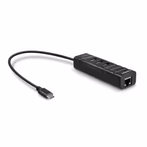 LINDY 43249 USB 3.2 Type C Hub with Gigabit Ethernet and 3 Port USB-A