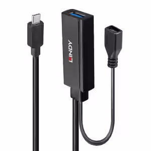 LINDY 43352 3m USB 3.2 Gen 1 USB-C to USB-A Active Extension Cable