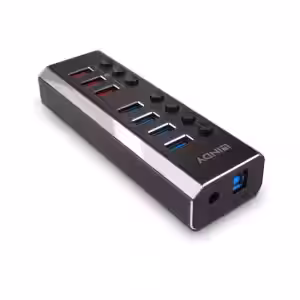 LINDY 43371 4 Port USB 3.0 Hub with 3 Quick Charge 3.0 Ports