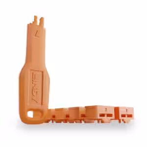 LINDY RJ45 Port Blocker Kit Orange 10 Locks & 1 Key