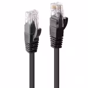 LINDY 2m Cat.6 U/UTP Ethernet Cable Black