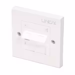 LINDY CAT5e Single Wall Plate with 1 Angled Shuttered RJ-45 Socket Unshielded