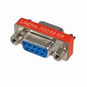 LINDY Mini 9 Way D Gender Changer Female to Female (70072)