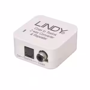 LINDY 70411 Bi-directional TosLink (Optical) & Coaxial SPDIF Converter 192kHz