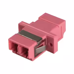 LINDY 70459 LC to LC Duplex Multi-mode Fibre Optic Coupler Violet