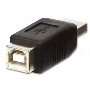 LINDY USB 2.0 Type A Male to Type B Female Adapter Black