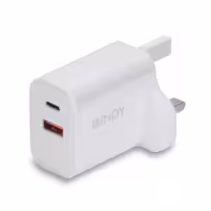 LINDY 73425 30W USB-C and USB-A UK Plug Charger
