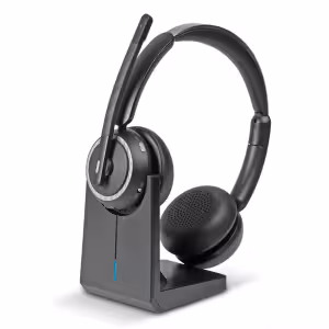 Lindy 20450 L118 Wireless Noise Cancelling Headset with Charging Base