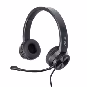 LINDY 20439 USB-C Office Headset with USB-A to C Adapter