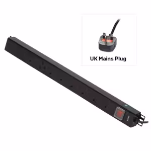LINDY 29981 8 Way Vertical PDU UK Mains Sockets 3m Black
