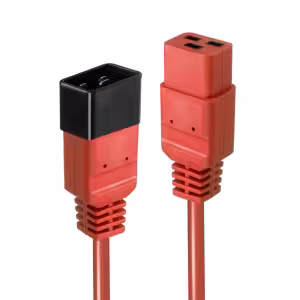 Lindy IEC C19 to C20 Extension Cable, 1m, Red, 16A
