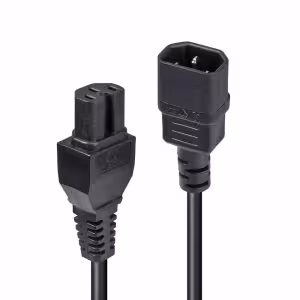 LINDY 2m IEC C14 to IEC C15 Hot Condition Power Cable Black