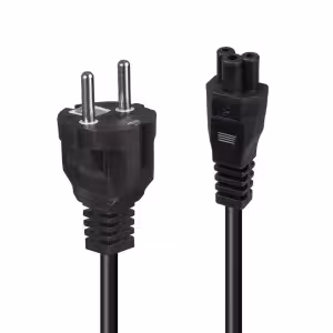 Lindy Schuko 2 Pin to IEC C5 Power Cable 2m Black