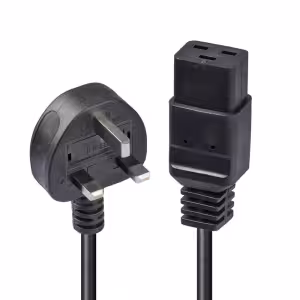 LINDY UK 3 Pin to IEC C19 Power Cable 13A 250V 2m Black