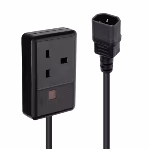 LINDY C14 Plug to UK 3-Pin Socket Power Cable 3m 10A 250V