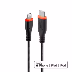 Lindy Reinforced USB-C to Lightning Charge & Sync Cable 0.5m MFi Licensed