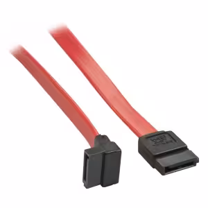 LINDY 0.7m Internal SATA III Cable 7-Pin to 90-Degree 7-Pin Red
