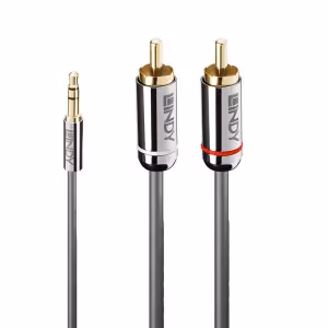 LINDY Cromo Line 5m 3.5mm to Phono Audio Cable 35336