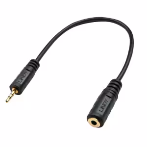 LINDY 35698 2.5mm Male to 3.5mm Female Gold-Plated Audio Adapter