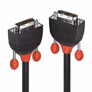 LINDY 36255 Black Line 1m DVI-D Single Link Cable