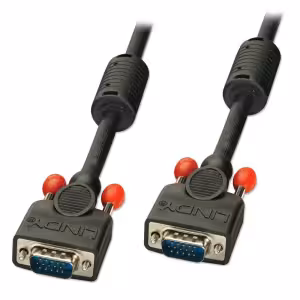 LINDY 36375 VGA Monitor Cable with Ferrite Core, Black, 5m