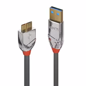 LINDY Cromo Line 1m USB 3.2 Type A to Micro-B Cable, 5Gbps