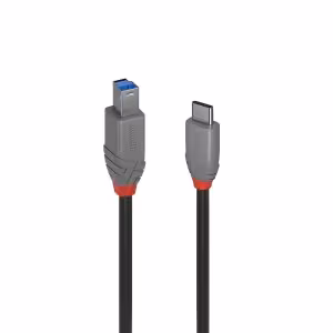 LINDY Anthra Line 2m USB 3.2 Type C to B Cable 5Gbps 5V