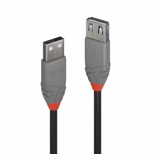 LINDY Anthra Line 0.5m USB 2.0 Type A Extension Cable 480Mbps