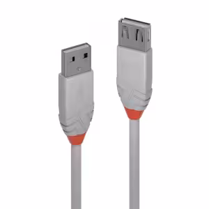 Lindy Anthra Line 3m USB 2.0 Type A Extension Cable Grey