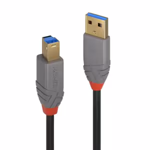 Lindy Anthra Line 1m USB 3.2 Type A to B Cable, 5Gbps