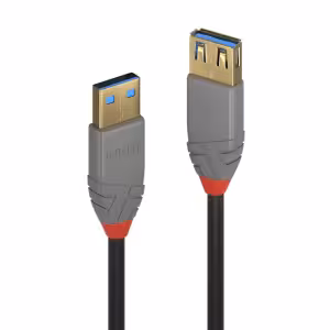 Lindy Anthra Line 1m USB 3.2 Type A Extension Cable, 5Gbps