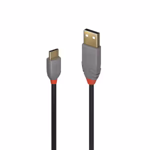 LINDY Anthra Line 3m USB 2.0 Type A to USB-C Cable 36888, 5V 15W