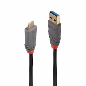 LINDY Anthra Line 2m USB 3.2 Type A to C Cable, 10Gbps, 5V 15W