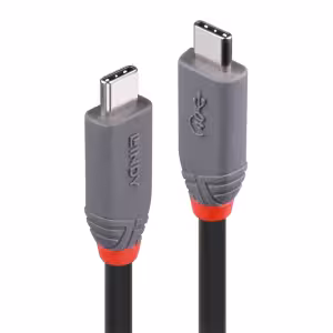 LINDY Anthra Line 0.8m USB4 USB-C to C Cable, 40Gbps, 100W (20V) PD