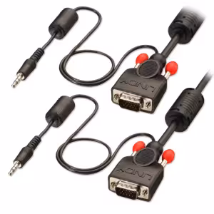 LINDY 37301 VGA and Audio Cable 5m, Black