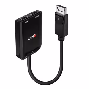 Lindy 38433 DisplayPort to 2 Port HDMI MST Hub 4K 30Hz