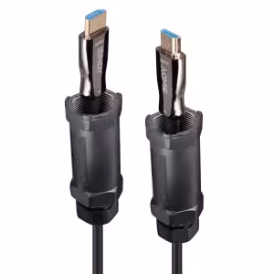 LINDY 10m Armoured 8K Fibre Optic Hybrid HDMI Cable